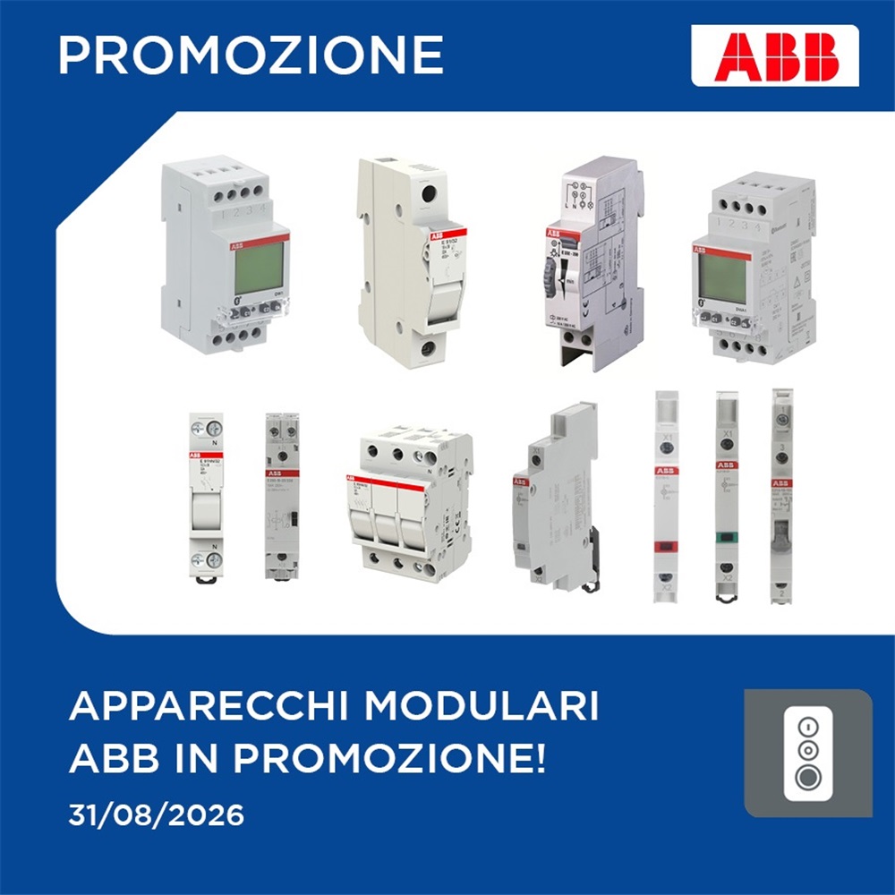 SOLO SU WEB apparecchi modulari ABB in promozione!