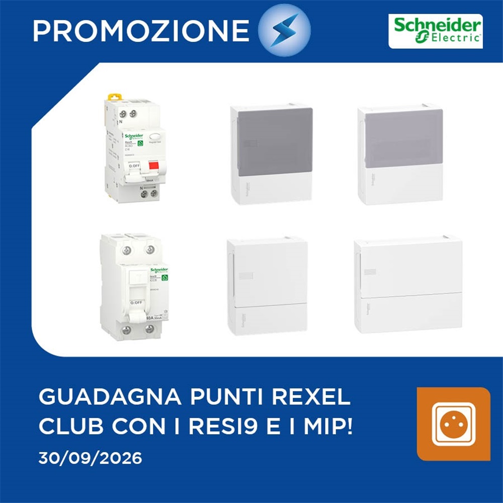 Guadagna punti Rexel club con i quadri e centralini Schneider!
