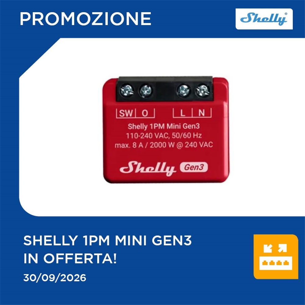 Interruttore smart Shelly facile da installare in offerta!