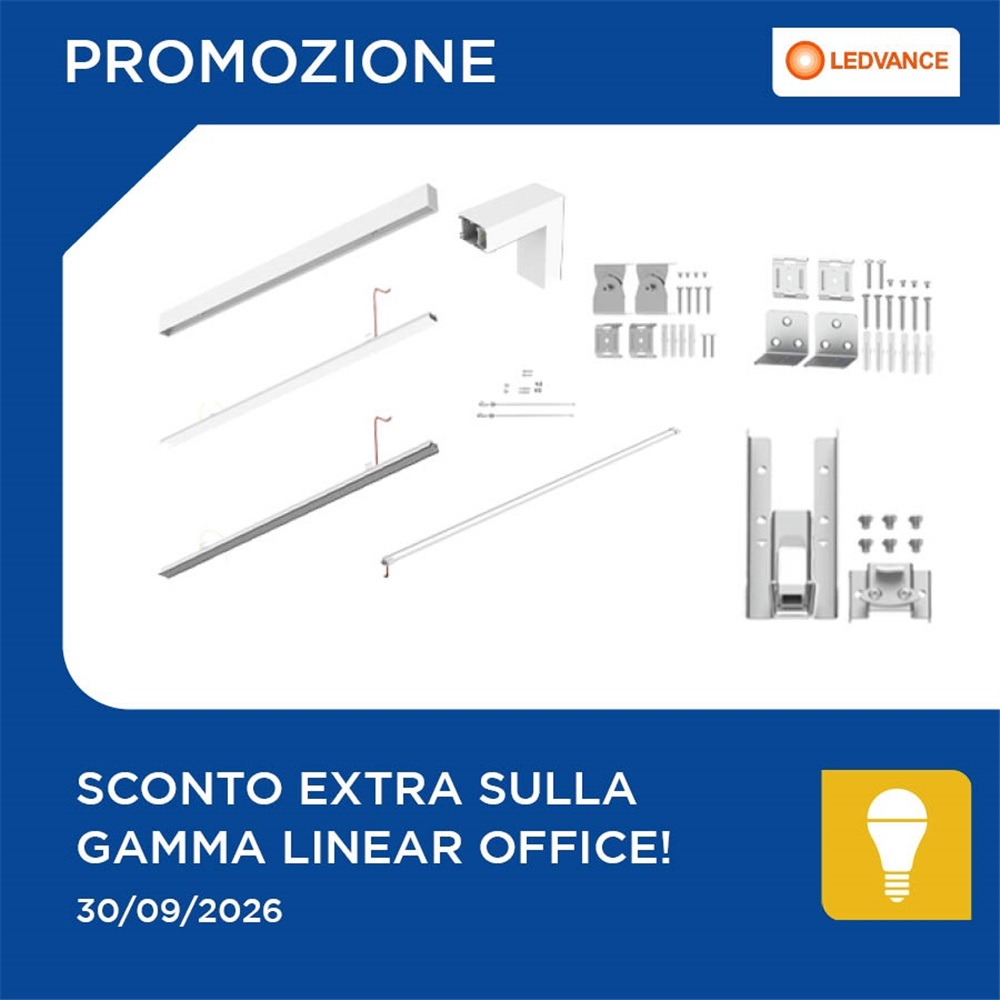 Illumina i tuoi ambienti con la gamma Office Linear V di Ledvance in offerta!