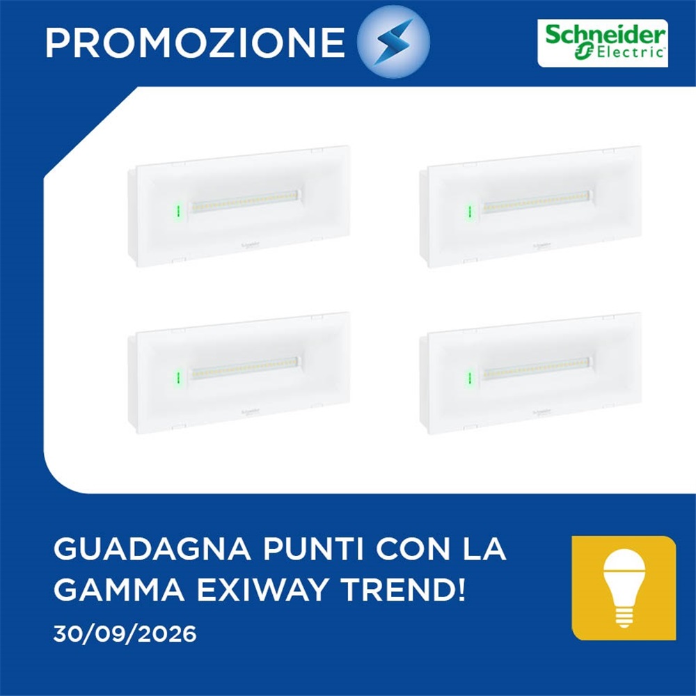 Guadagna punti Rexel Club con gli Exiway Schneider