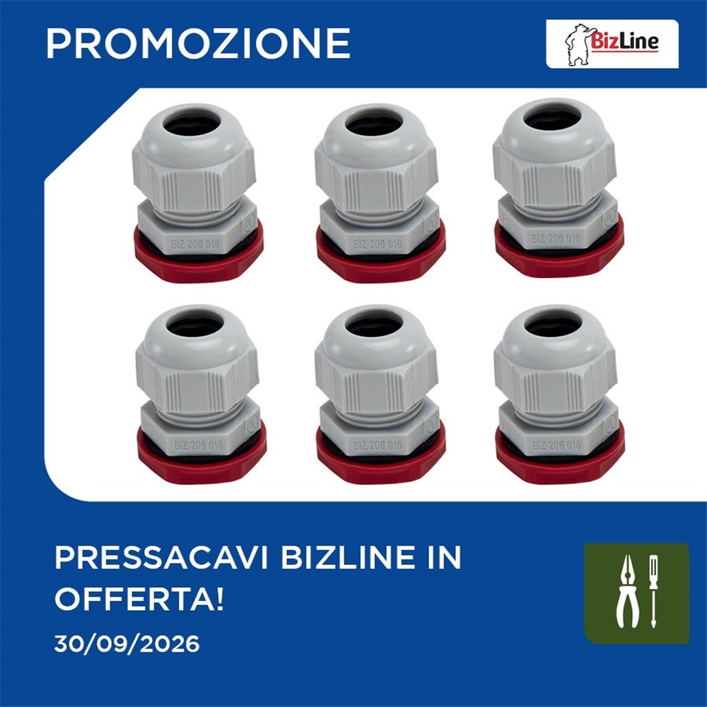 Pressacavi Bizline in promozione!