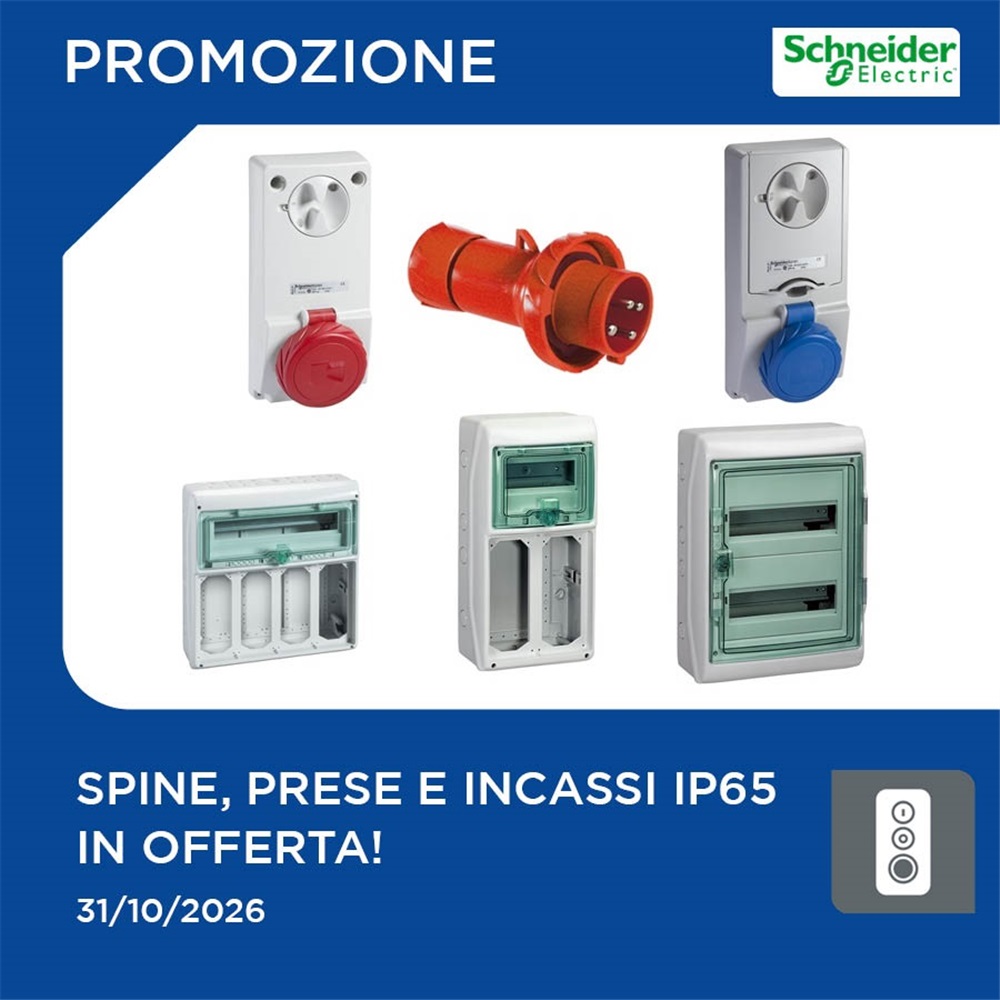 Mureva e prese industriali: la sicurezza da cantiere Schneider è in offerta!
