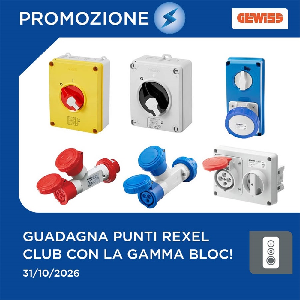 Guadagna punti Rexel Club con la linea BLOC di Gewiss!