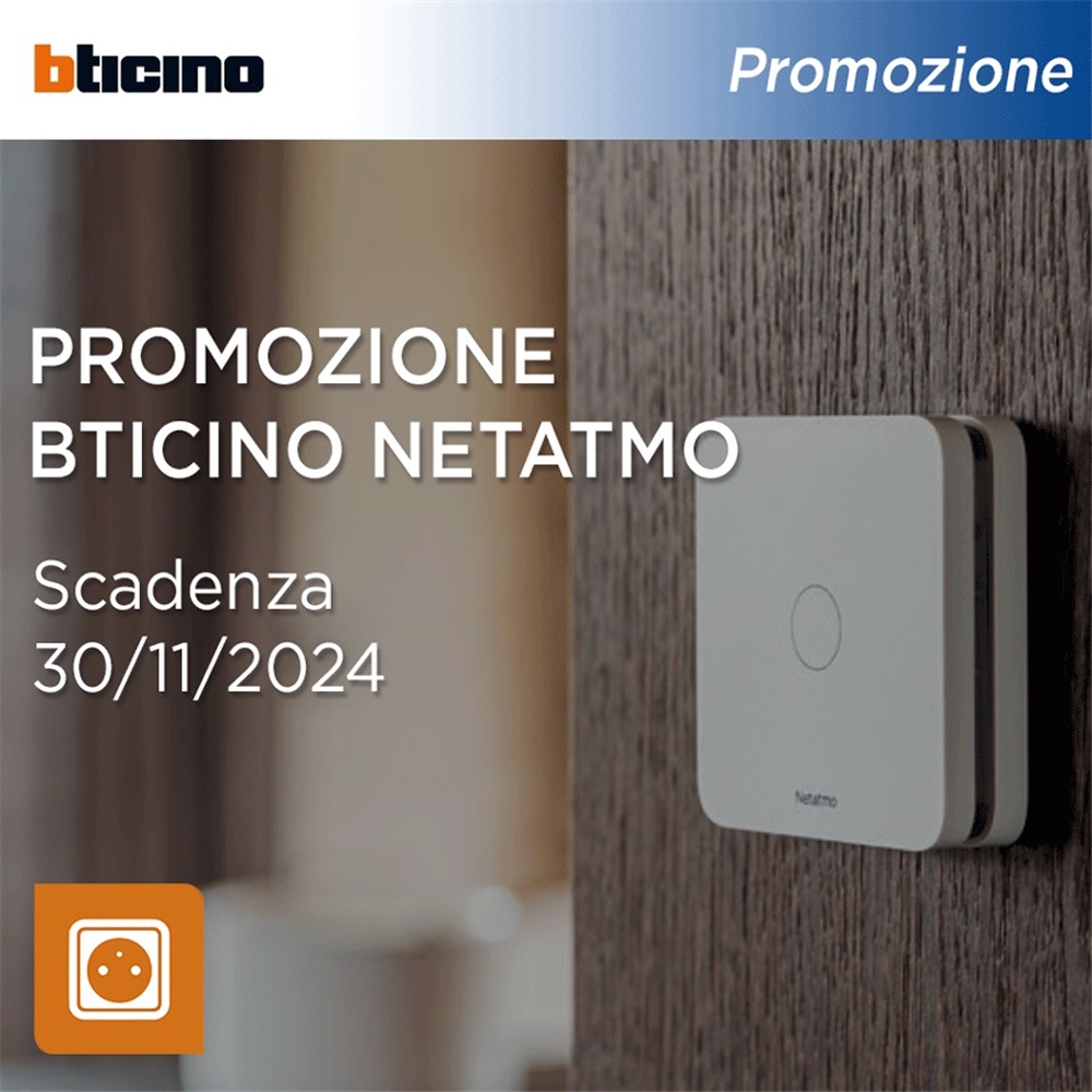 Rilevatore di Monossido di Carbonio Bticino Netatmo in promozione!