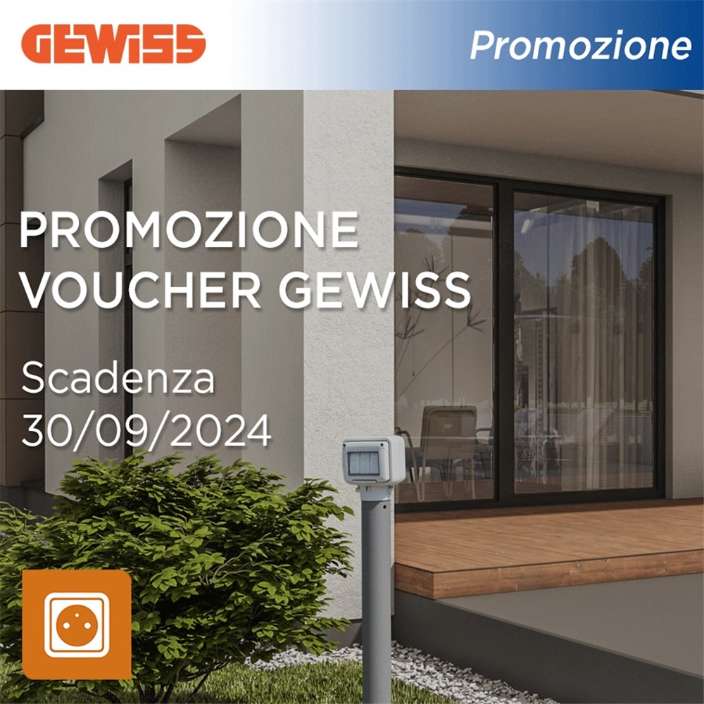 Ricevi un Voucher Digitale di 30€ con Gewiss!