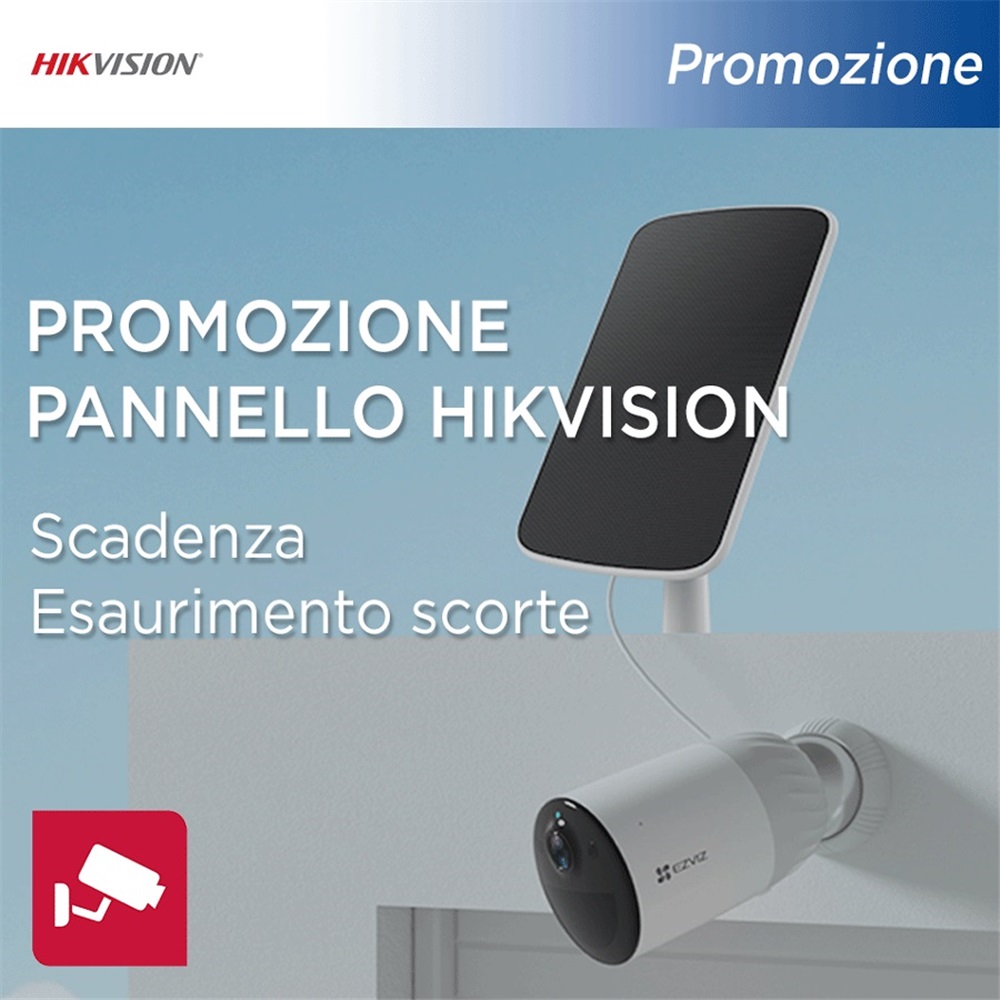 Pannello Solare D-Micro USB IP65 a marchio Hikvision in promozione!