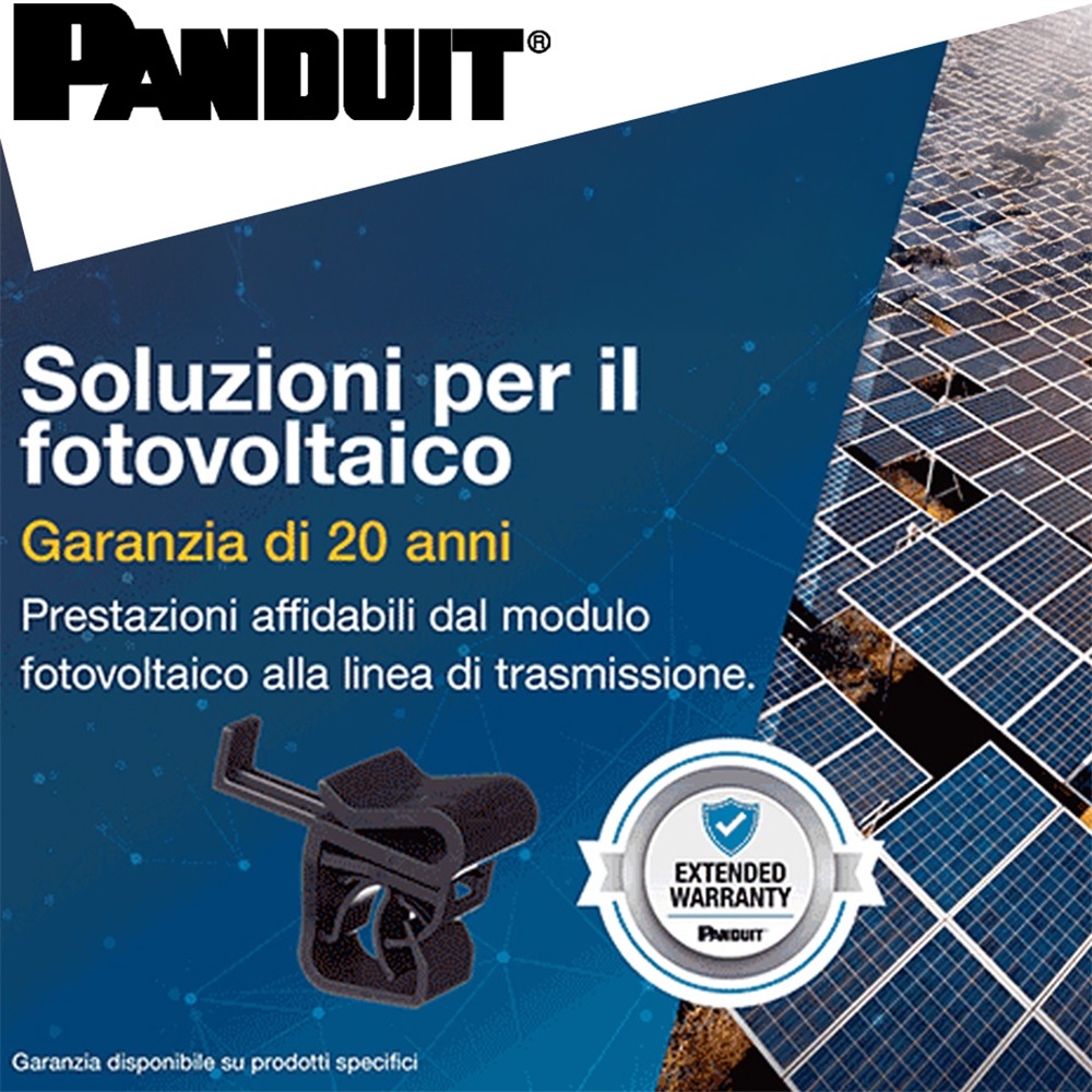 Panduit Garanzia di 20 anni sui prodotti per il fotovoltaico 