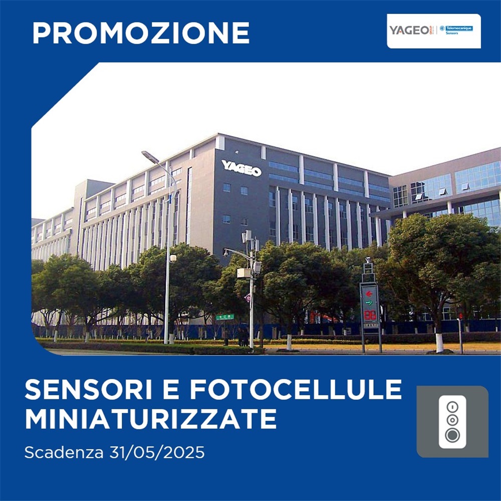 Promozione Yageo: Sensori e Fotocellule Miniaturizzate per le Tue Esigenze Industriali!