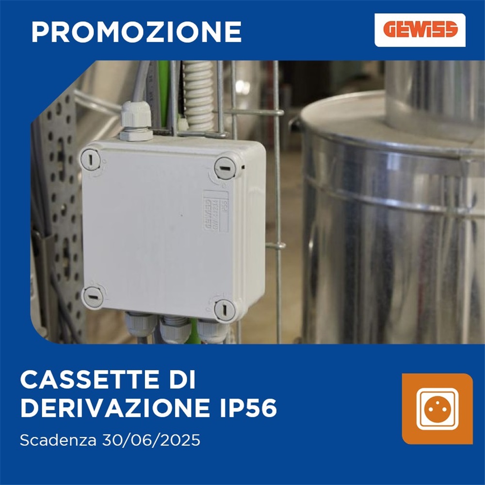 Promo Gewiss: Cassette di Derivazione IP56 a Prezzi Speciali fino al 30 Giugno!