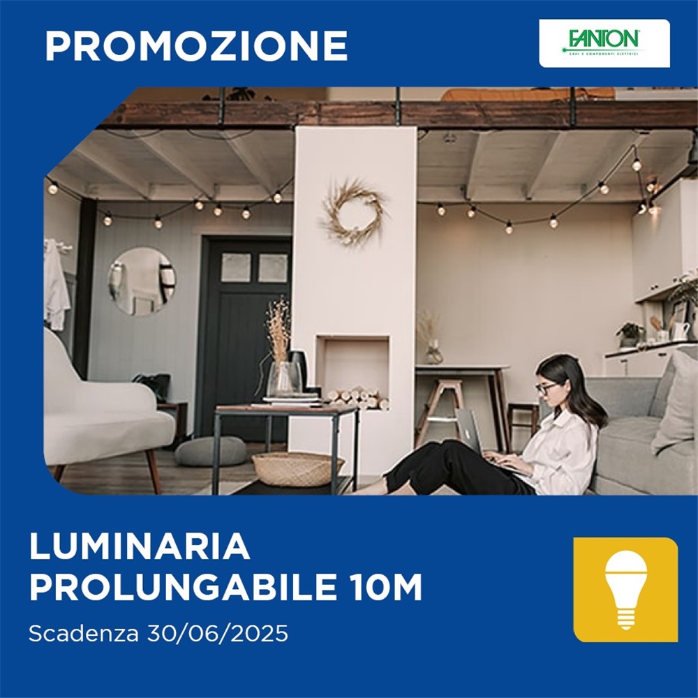 Promo Fanton: Luminaria Prolungabile 10m con 10 Portalampade 