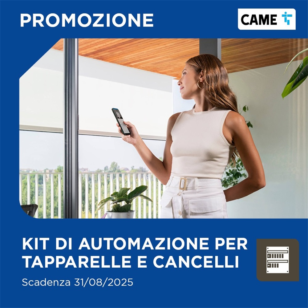 Promo Came: Kit Automazione per Cancelli e Tapparelle a Prezzi Vantaggiosi