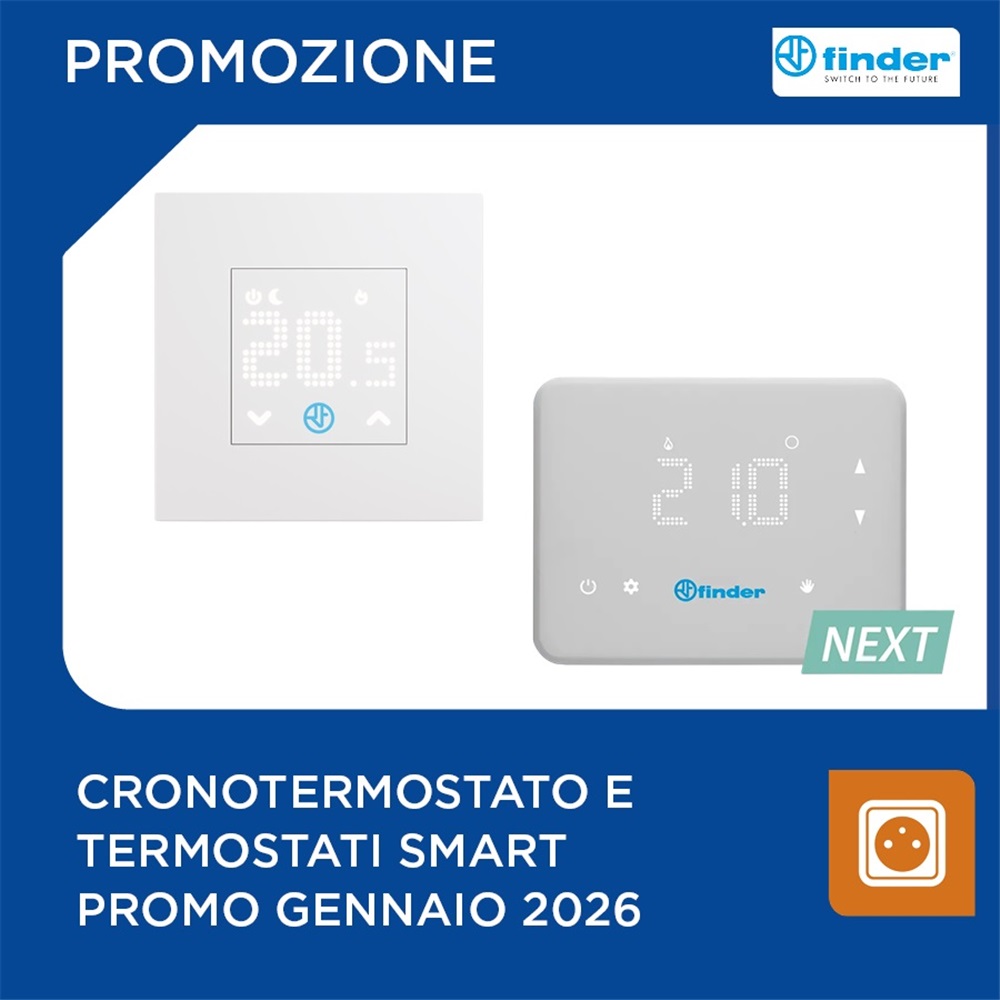 Finder | Cronotermostati e termostati smart promo gennaio 2026