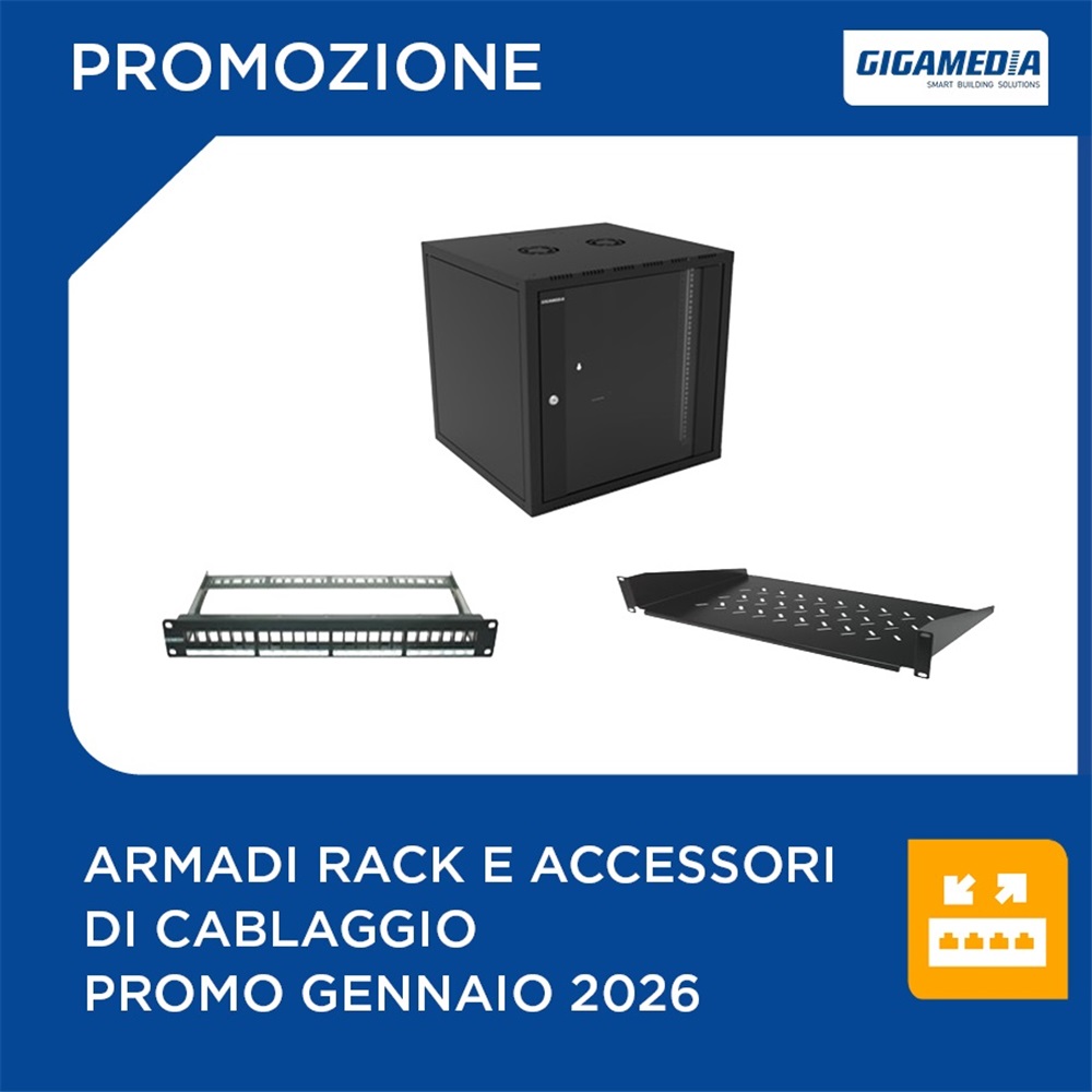 GIGAMEDIA | Armadi rack e accessori di cablaggio promo gennaio 2026