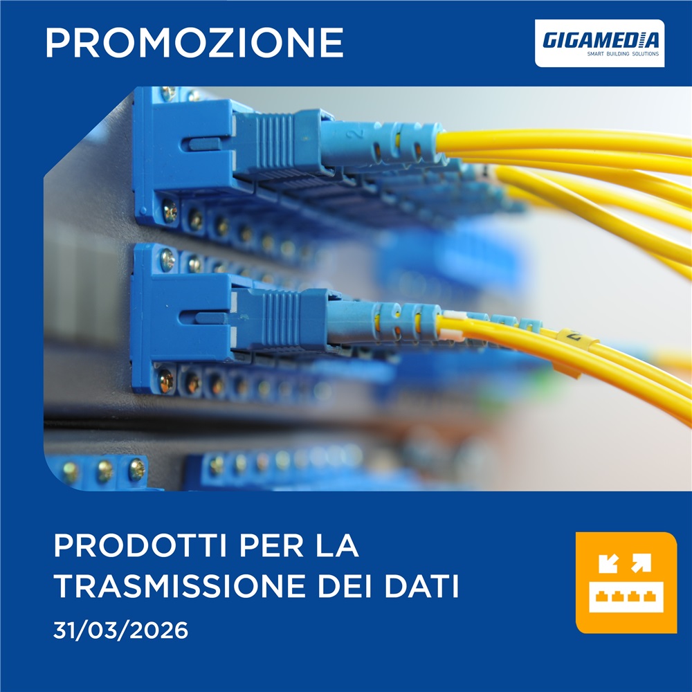 Promozione sui prodotti Gigamedia per la trasmissione dei dati