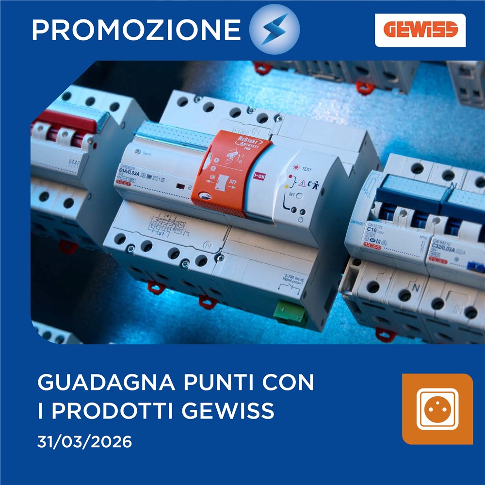 Guadagna punti Rexel Club con i prodotti Gewiss