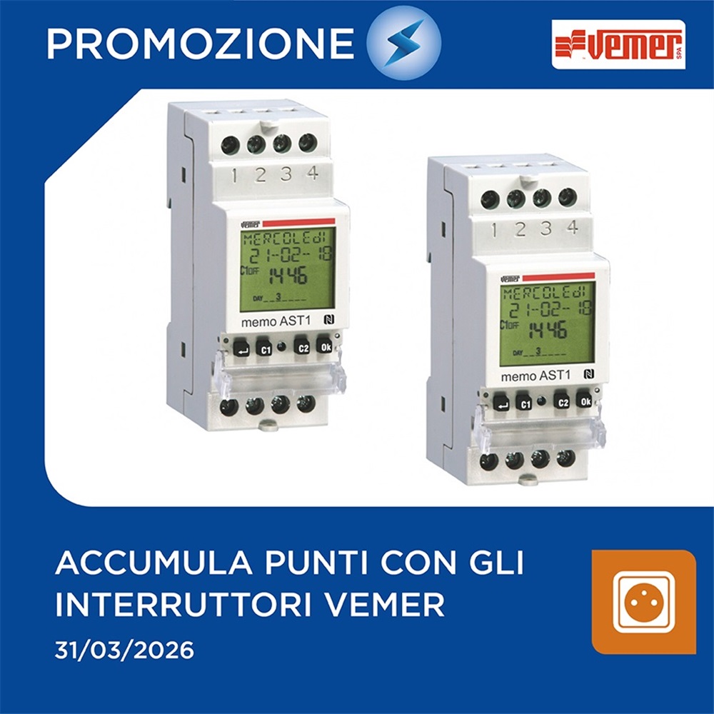 Guadagna punti Rexel Club con gli interruttori Vemer