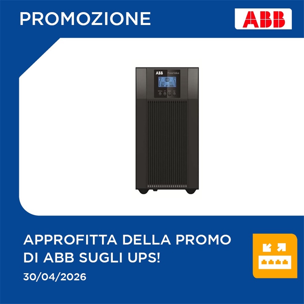 Approfitta della promo ABB sugli UPS per tutto il mese di aprile!