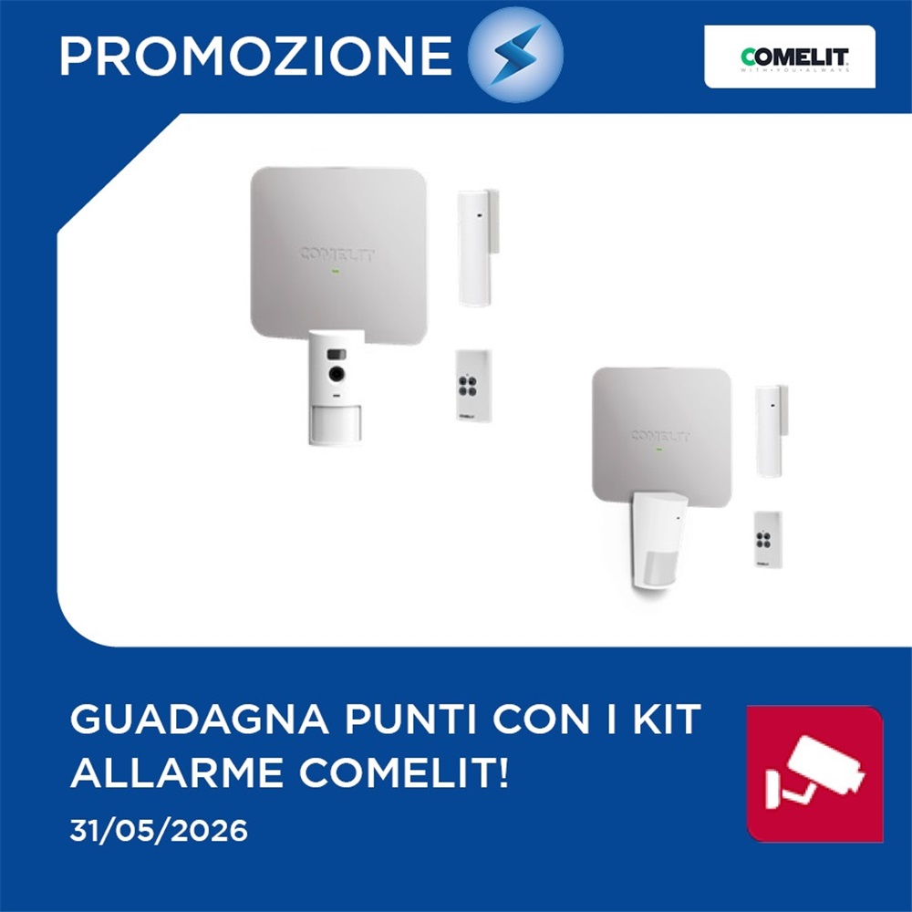 Guadagna punti rexel club con i kit allarme comelit!