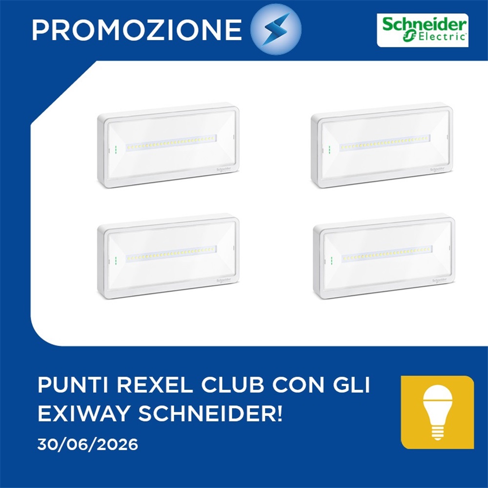 Guadagna punti Rexel Club con gli Exiway Schneider!