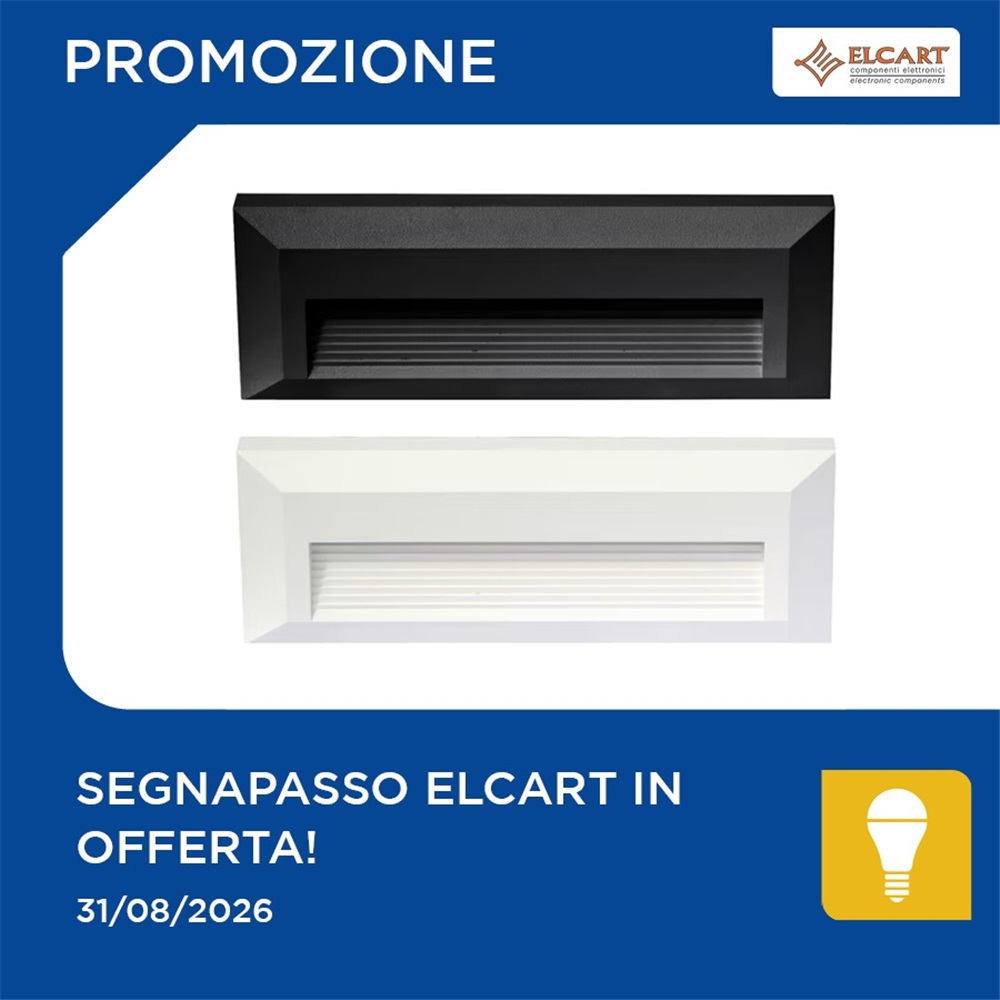 Segnapasso e plafoniera Elcart in offerta!