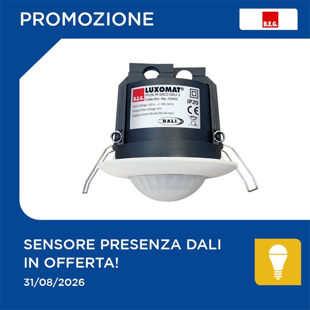Sensore di presenza DALI in promozione