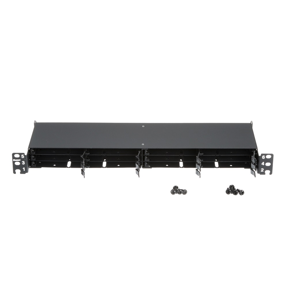 1 RU HD FLEX  6-PORT PANEL, BLACK.