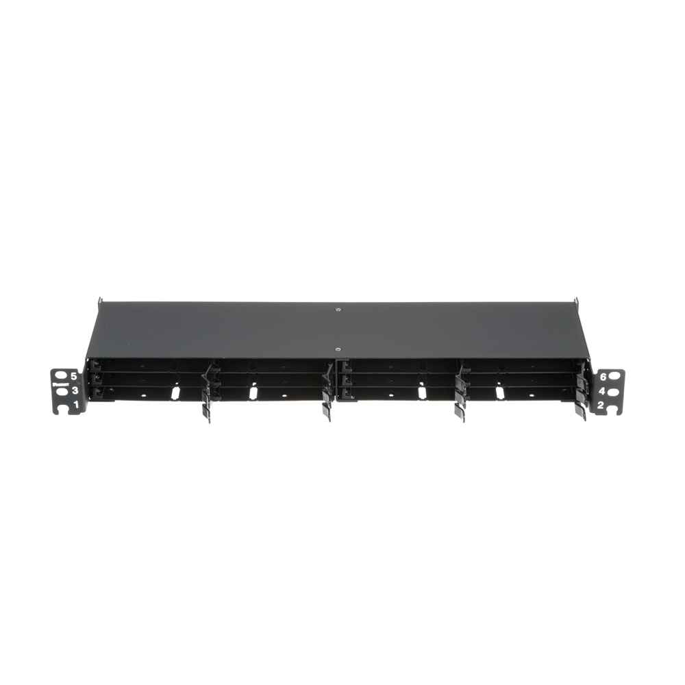 1 RU HD FLEX  6-PORT PANEL, BLACK.
