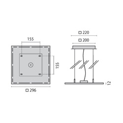 FL300LED AB 27W 3K KONV.RAL9016 PMM