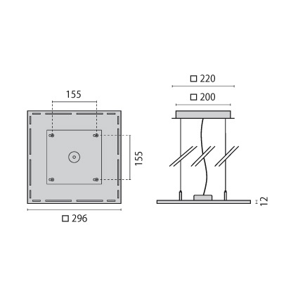 FL300LED AB 27W 3K DALI RAL9016 PMM