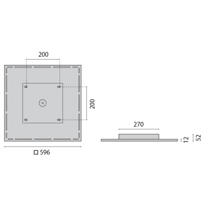 FL600LED AB 45W 3K DALI RAL9016 PMM