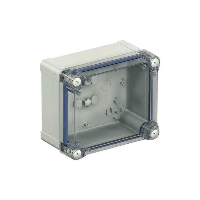 Scatola PC IP66 IK08 RAL7035 Int.H275W225D160 Ext.H291W241D168 coperchio trasp.