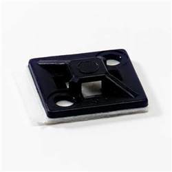 Base adesiva 4 vie nylon nero resistente UV per fissaggio cavi 19x19 mm