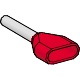 INSULATED DOUBLE CABLE END MEDIUM SIZE 1 MM² RED - 