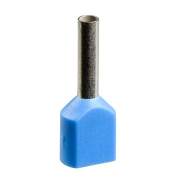 INSULATED DOUBLE CABLE END MEDIUM SIZE 2.5 MM² BLUE