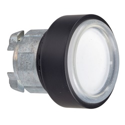 Tesa pulsante luminoso - Ø 22 - Bianca - Per inserimento etichetta