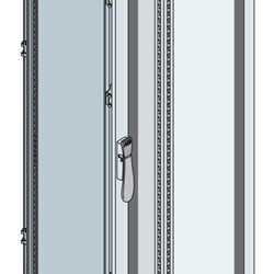 Armadio con porta vetro singola 1600x600x400 mm per installazioni industriali e uffici