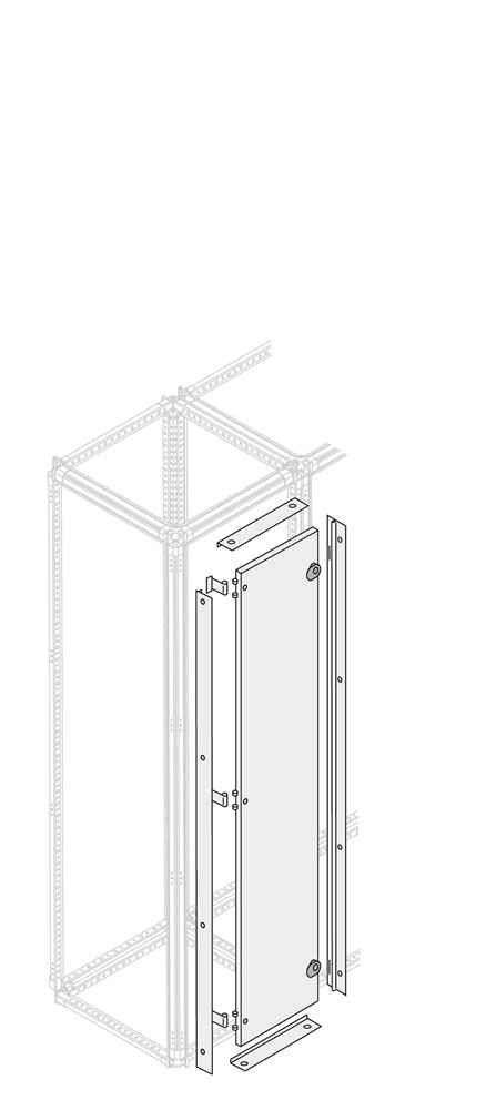 Pannello cieco vano cavi esterno altezza 1800mm larghezza 400mm per armadi elettrici