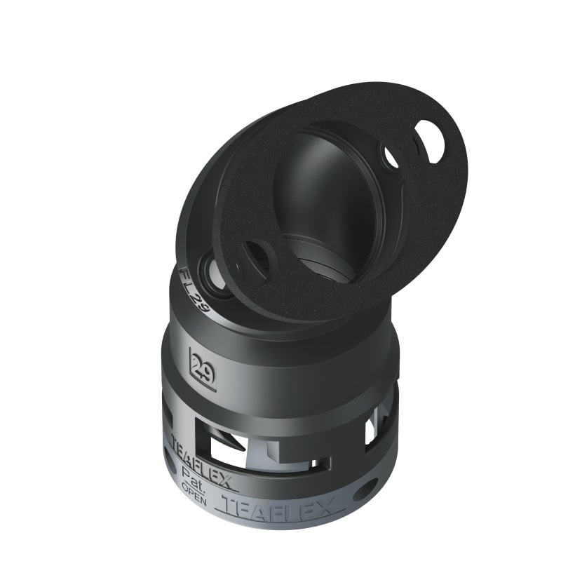 Flangia 45° Ip66 Ff29 Nero