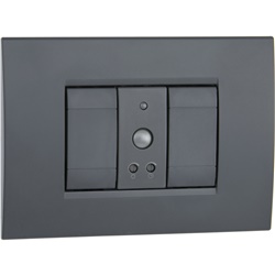 Sensore infrarossi grigio rilevamento presenza incasso 1 modulo per automazione ambienti interni