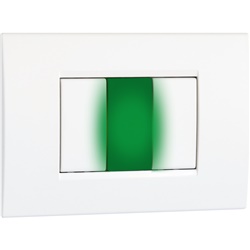 Lampada segnalazione verde incasso compatta adattabile placche serie civili