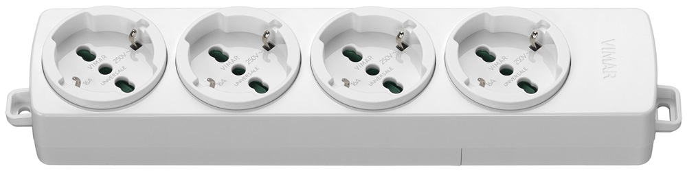 PRESA MULTIPLA 4 UNIVERSALE BIANCO