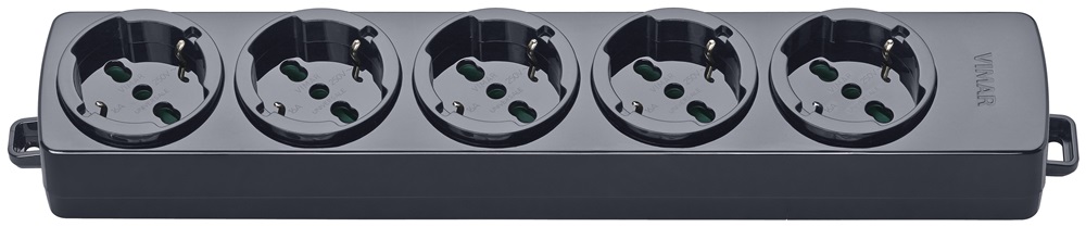 PRESA MULTIPLA 5 UNIVERSALE NERO