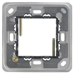 Supporto 2 moduli con viti per scatole quadrate BS installazione elettrica