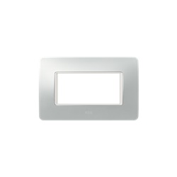 Placca incasso 4 moduli Xite Frame Natural finitura chiara design minimalista uso residenziale e commerciale