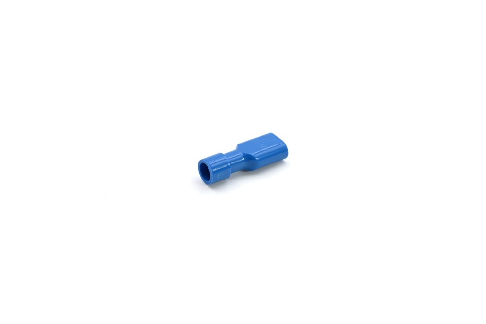 Innesto femmina blu 4,8x0,5 isolato per automazione industriale