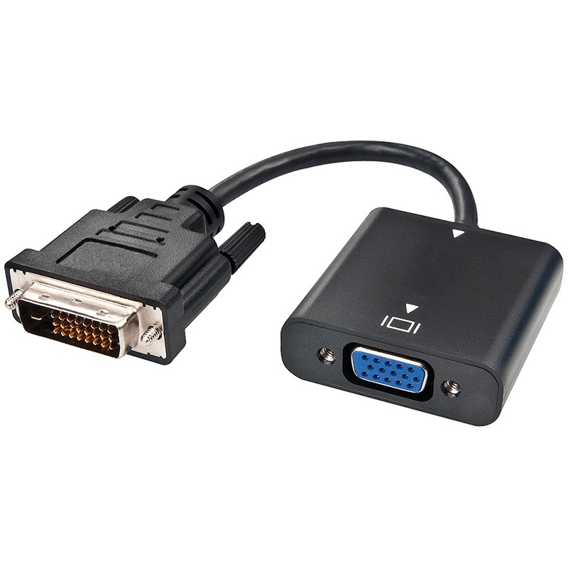 Convertitore DVI 24+1 a VGA 1080p cavo 15 cm compatto e versatile per elettronica e informatica