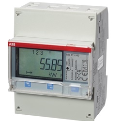 Contatore energia elettrica trifase compatto 5A DIN rail uso civile commerciale display retroilluminato