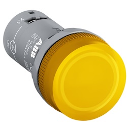 Lampada LED segnalatore giallo compatta 48-60V AC/DC per impianti elettrici