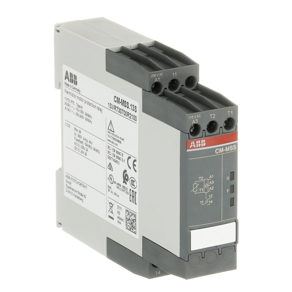 Relè protezione motore termistore CM-MSS.13S 1 contatto 110-130/220-240 VAC controllo PTC